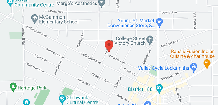 map of 307 9450 ROBSON STREET
